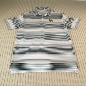 Baylor - Green, White & Grey - Striped Columbia Golf Shirt - Men’s - Size: XL